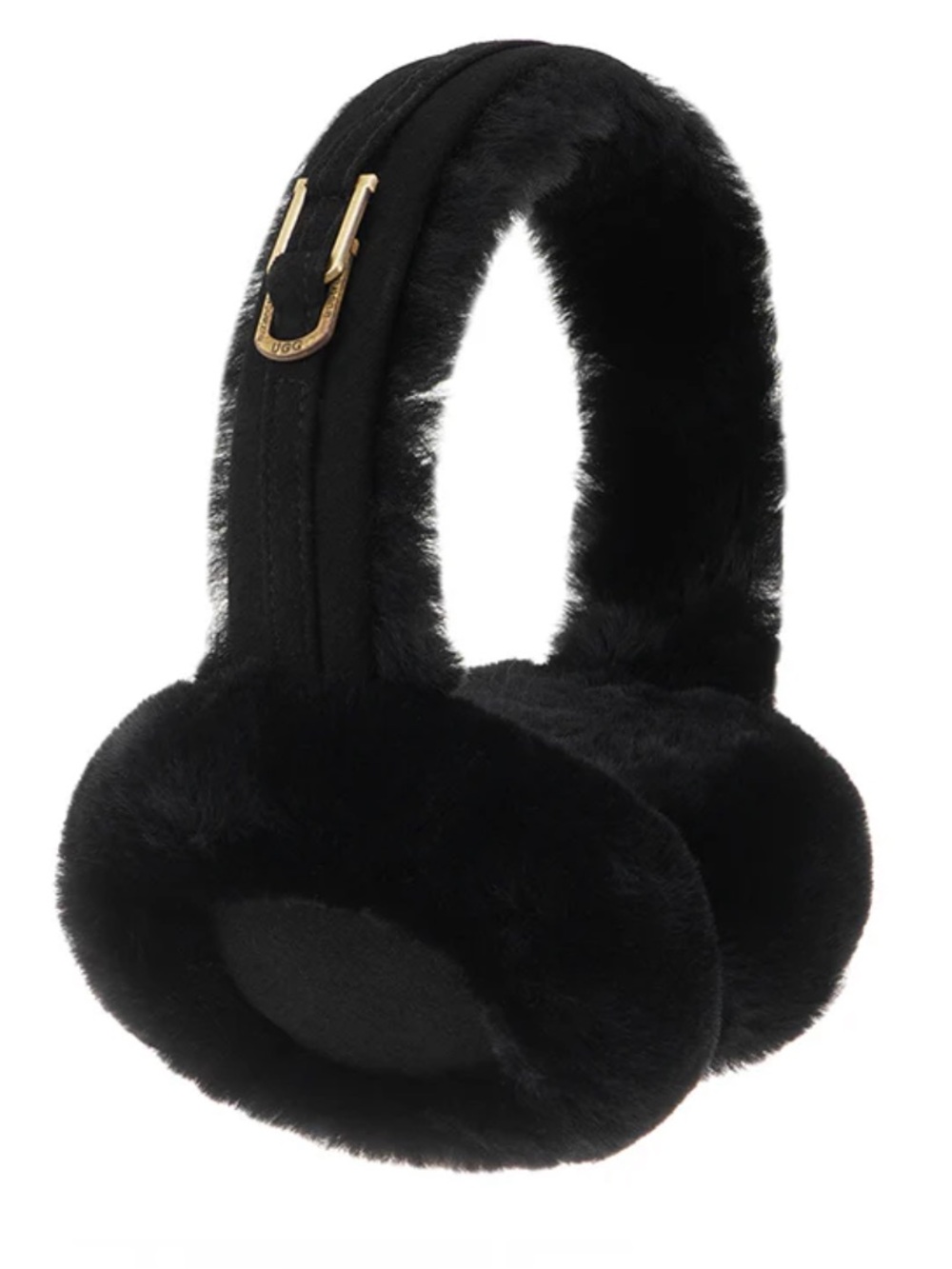 UGG Plush Black Fur Ear Warmer